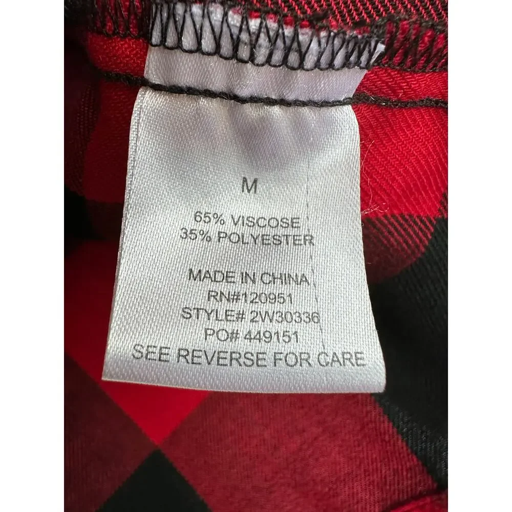 Hippie Rose Buffalo Plaid Flannel Button Up Women M Y2K Western Lumberjack Cabin - Picture 9 of 10